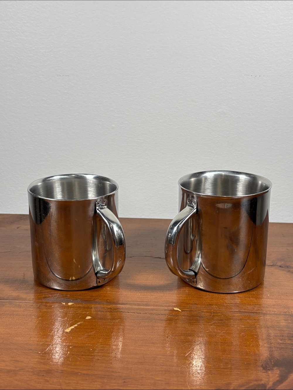 Coleman Peak Pair of Stainless Steel Double-Wall Mug Cup Camping Outdoor Kitchen